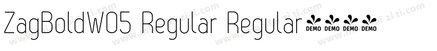 ZagBoldW05 Regular Regular字体转换